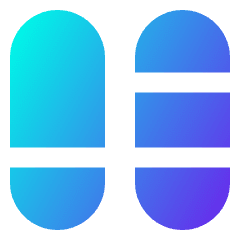 Dashboard Vertical Pills Split 4 Icon from Sharp Gradient Set