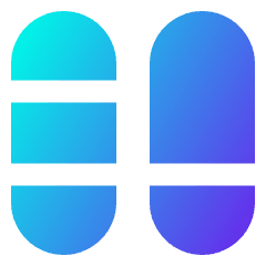 Dashboard Vertical Pills Split 6 Icon from Sharp Gradient Set