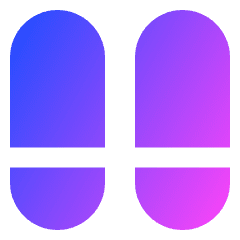 Dashboard Vertical Pills Split Bottom Icon from Sharp Gradient Set
