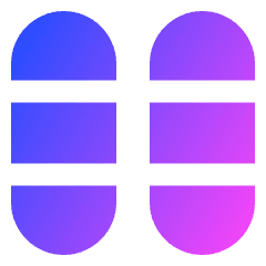 Dashboard Vertical Pills Thirds Icon from Sharp Gradient Set
