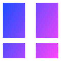 Dashboard Vertical Rectangle Split Bottom Icon from Sharp Gradient Set