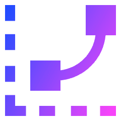 Curves Levels Graph Icon from Sharp Gradient Set