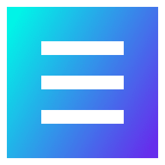 Grid Rules Icon from Sharp Gradient Set