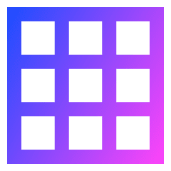 Show Grid Icon from Sharp Gradient Set