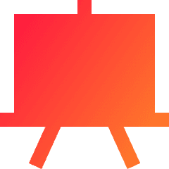 White Board Icon from Sharp Gradient Set