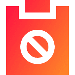 Clipboard Block Icon from Sharp Gradient Set