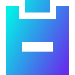 Clipboard Remove Icon from Sharp Gradient Set