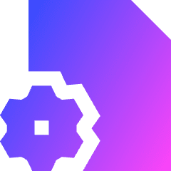 Document Setting Gear Icon from Sharp Gradient Set