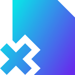 File Delete Alternate Icon from Sharp Gradient Set