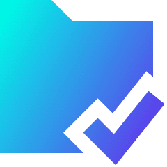Folder Check Icon from Sharp Gradient Set