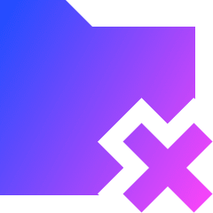 Folder Remove Icon from Sharp Gradient Set