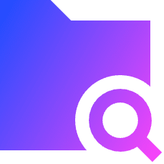 Folder Search Icon from Sharp Gradient Set