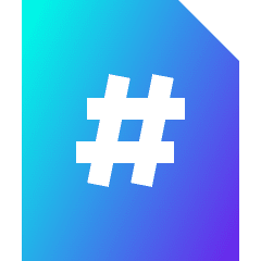 Page Number Icon from Sharp Gradient Set