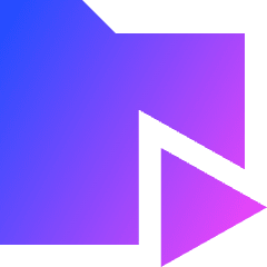 Video Folder Play Alternative Icon from Sharp Gradient Set