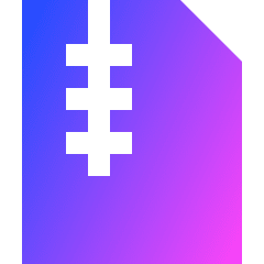 Zip File Icon from Sharp Gradient Set