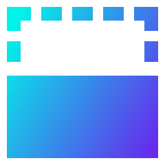 Flip Vertical Square 2 Icon from Sharp Gradient Set