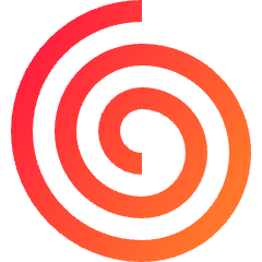 Spiral Shape Icon from Sharp Gradient Set