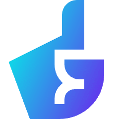 Number One Hand Icon from Sharp Gradient Set