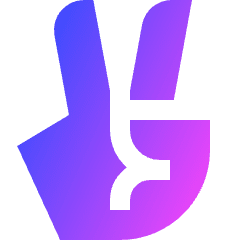 Peace Hand Icon from Sharp Gradient Set