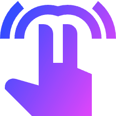 Two Finger Double Tap Icon from Sharp Gradient Set