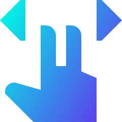 Two Finger Drag Hotizontal Icon from Sharp Gradient Set