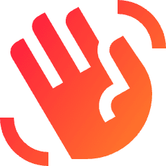 Waving Hand Icon from Sharp Gradient Set