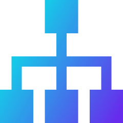 Hierarchy 2 Icon from Sharp Gradient Set