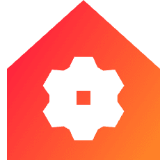 Home Setting Gear Icon from Sharp Gradient Set
