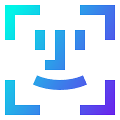 Face Scan 1 Icon from Sharp Gradient Set