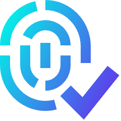 Fingerprint Check Validate Icon from Sharp Gradient Set