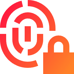 Fingerprint Lock Privacy Icon from Sharp Gradient Set