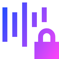 Voice Activation Lock Privacy Icon from Sharp Gradient Set