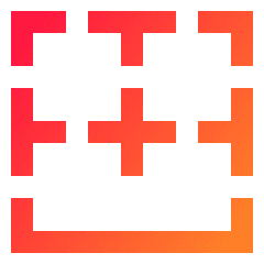 Border Bottom Icon from Sharp Gradient Set