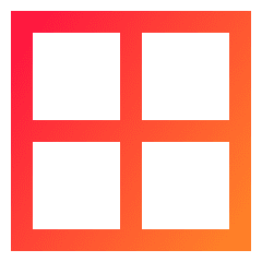 Border Full Icon from Sharp Gradient Set