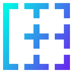 Border Left Icon from Sharp Gradient Set