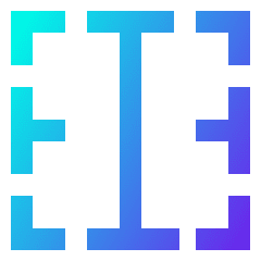 Border Vertical Icon from Sharp Gradient Set