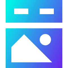 Graphic Template Website Ui Icon from Sharp Gradient Set