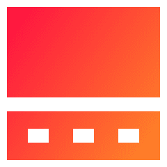 Layout Bottom Bar Icon from Sharp Gradient Set