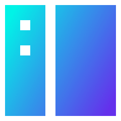 Layout Left Sidebar Icon from Sharp Gradient Set