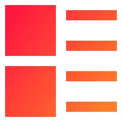 Layout Lists Icon from Sharp Gradient Set