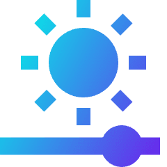 Brightness Slider Horizontal Icon from Sharp Gradient Set