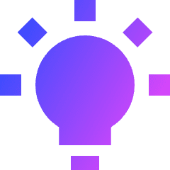Lightbulb On Icon from Sharp Gradient Set