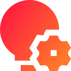 Lighting Setting Gear Icon from Sharp Gradient Set