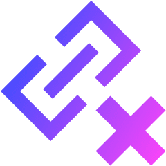 Link Chain Delete Cross Icon from Sharp Gradient Set