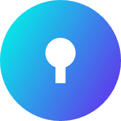 Keyhole Lock Circle Icon from Sharp Gradient Set