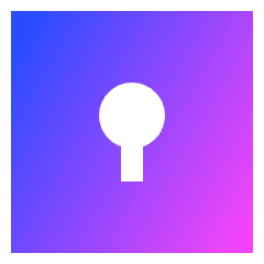 Keyhole Lock Square Icon from Sharp Gradient Set