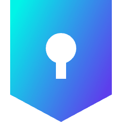 Keyhole Shield Icon from Sharp Gradient Set