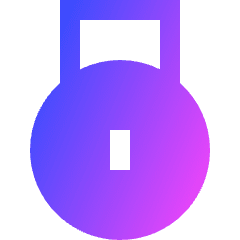 Padlock Circle 1 Icon from Sharp Gradient Set