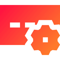 Login Setting Gear Icon from Sharp Gradient Set
