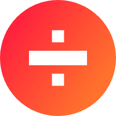 Division Circle Icon from Sharp Gradient Set